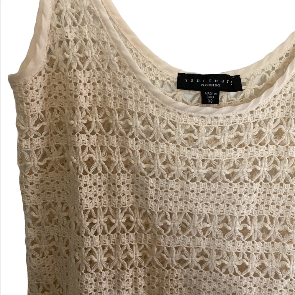 Sanctuary Clothing woven/crochet Tank Top